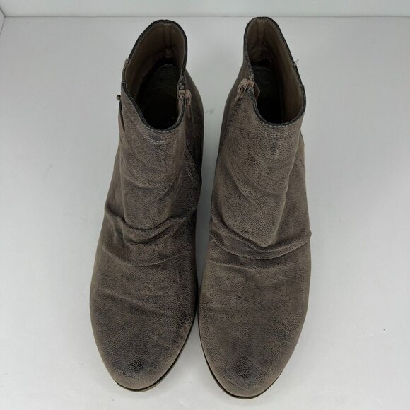 Sophia Taylor Womens Brown Suede Leather Almond Toe Ankle Size 12W Bootie - Picture 4 of 9